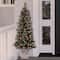 4.5ft. Pre-Lit Frosted Ithica Pine Artificial Potted Christmas Tree, Soft White C3 LED Lights